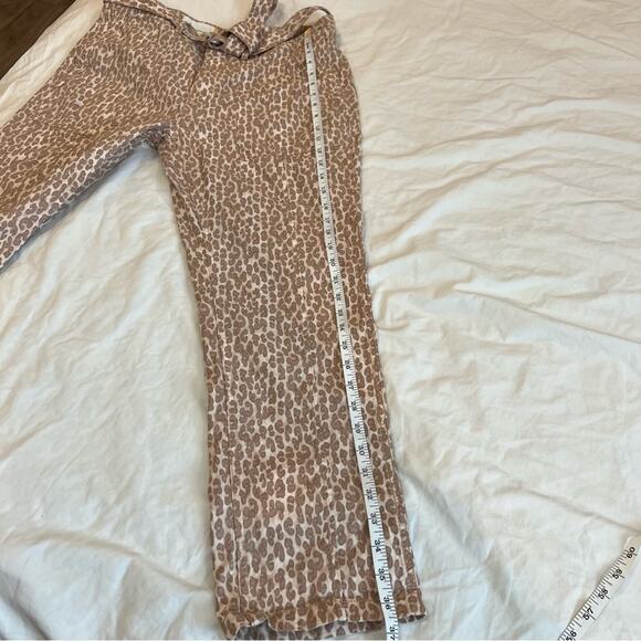 by Anthropologie The Wanderer Animal Print Pants Belted Straight Leg Tan 32 - Picture 9 of 14